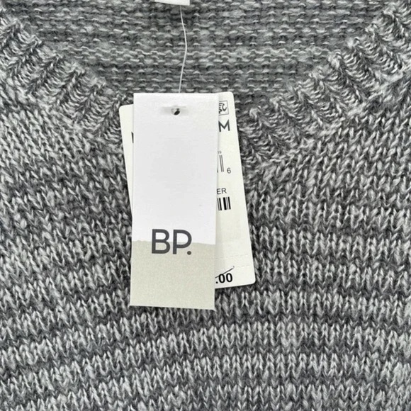 BP Cropped V-Neck Drop Shoulder Sweater in Dark Grey Heather NWT - Picture 8 of 9